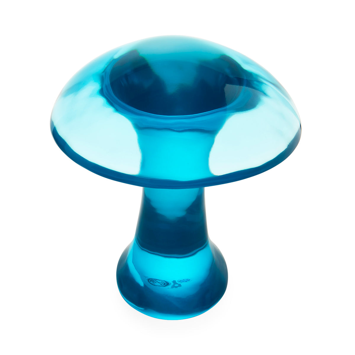 Acrylic Mushroom Objet Turquoise - details view