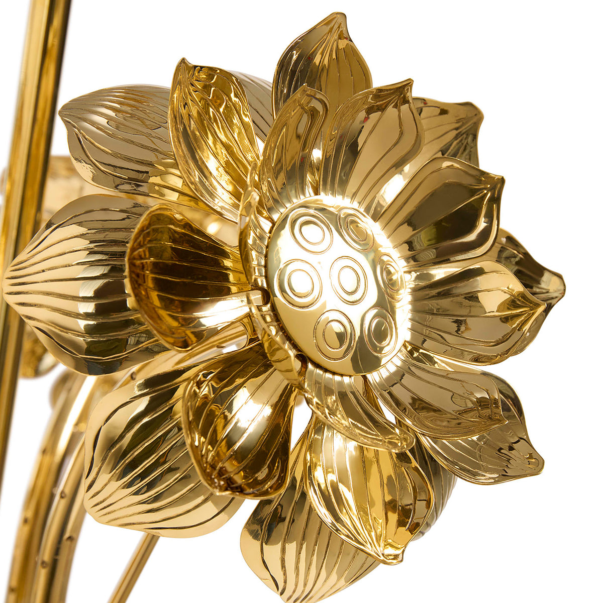 Brass Flower Table Lamp