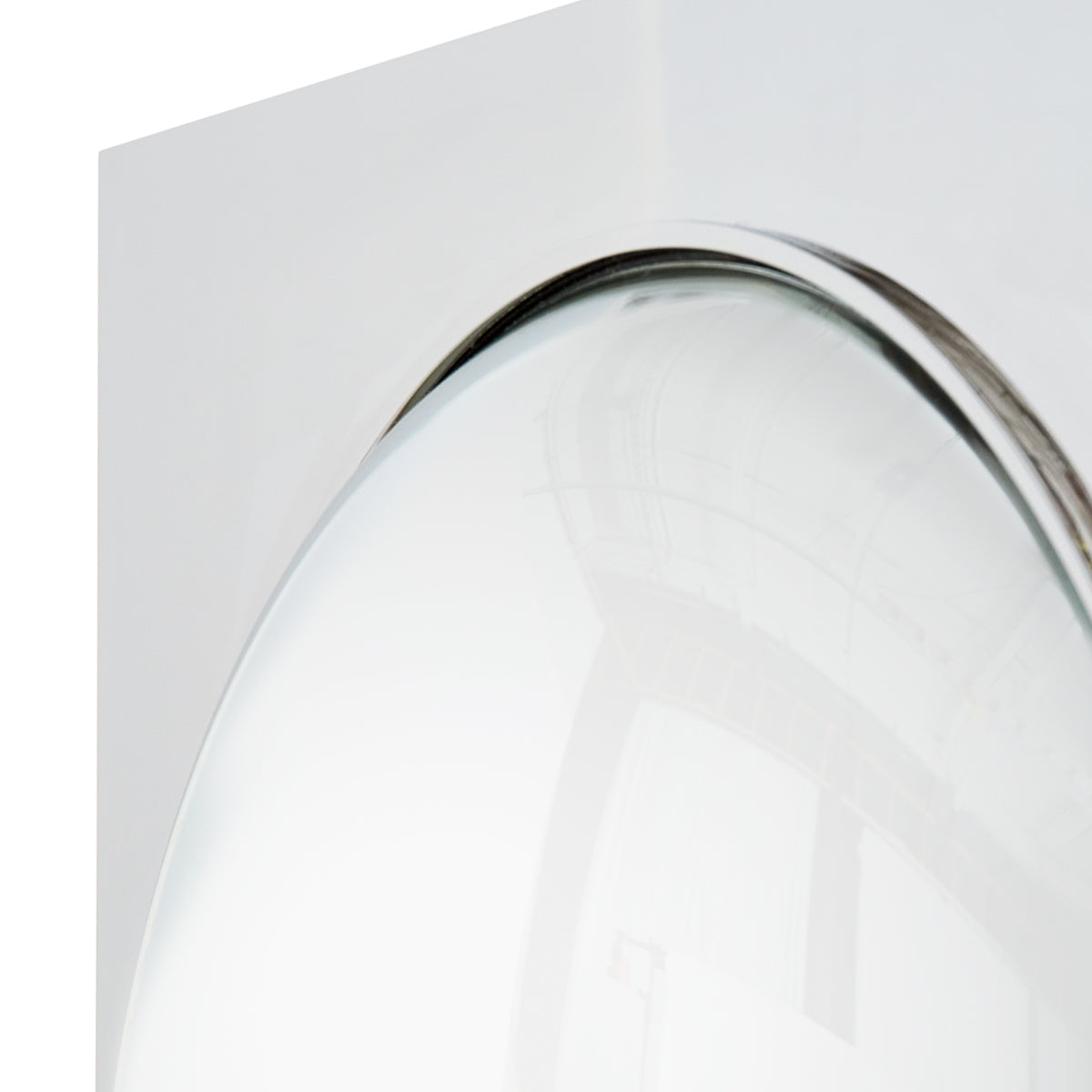bel air convex mirror nickel silver - details view