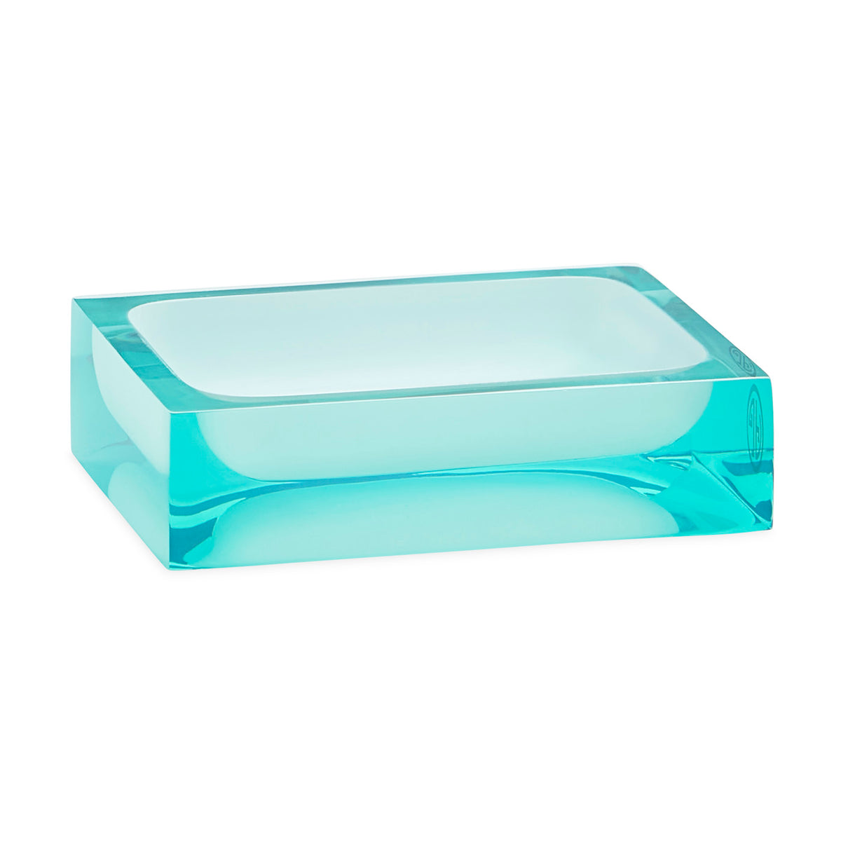 hollywood soap dish celadon acrylic - angle view