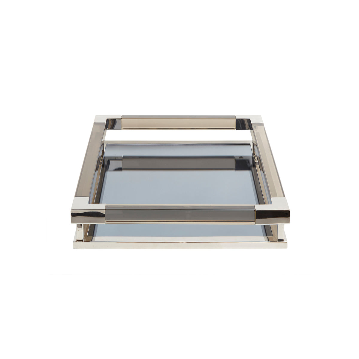 jacques tray small smoke acrylic nickel - side view