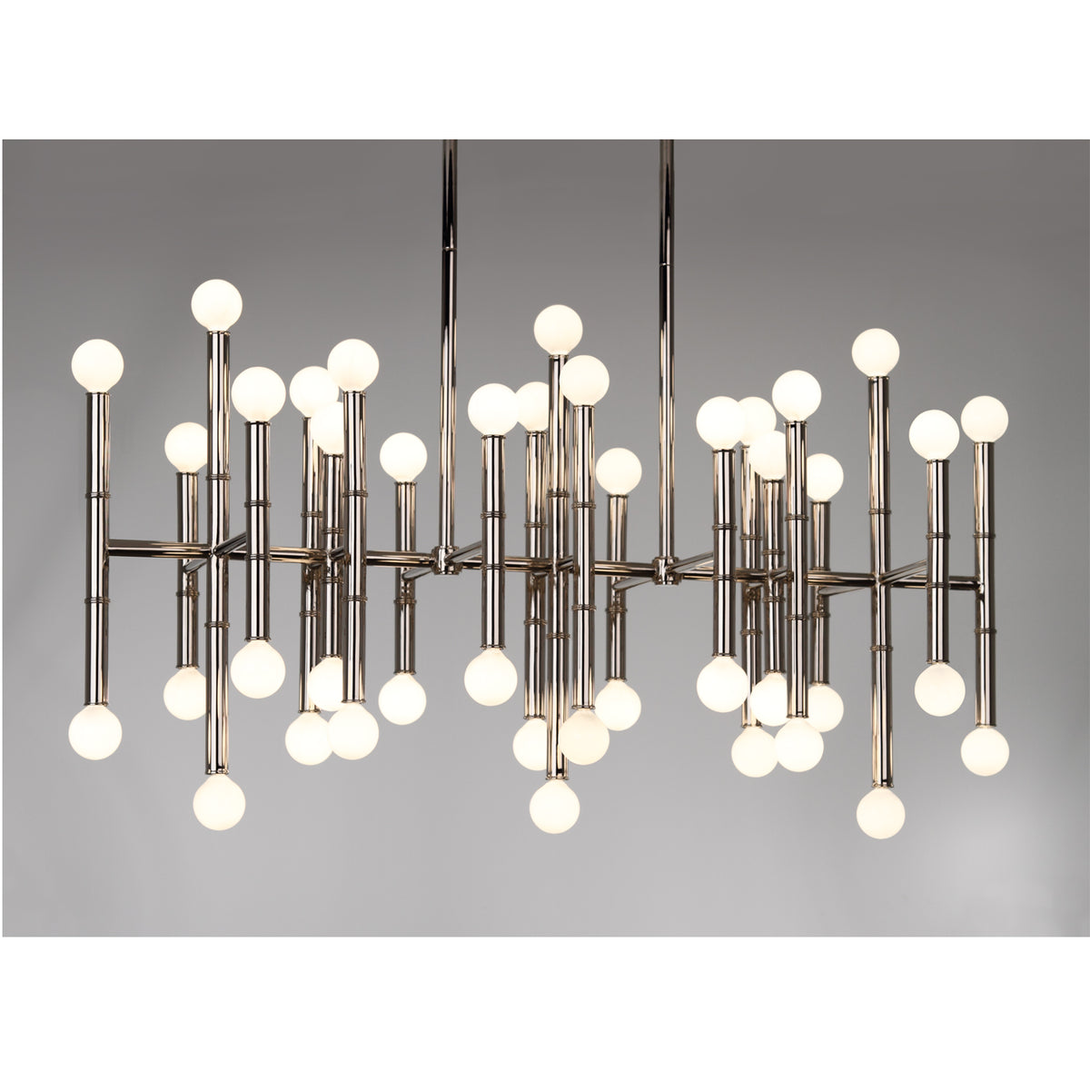 meurice rectangle chandelier nickel - angle view