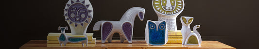 Various scultural ceramic vases