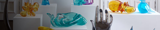 Multi-colored acrylic sculptures