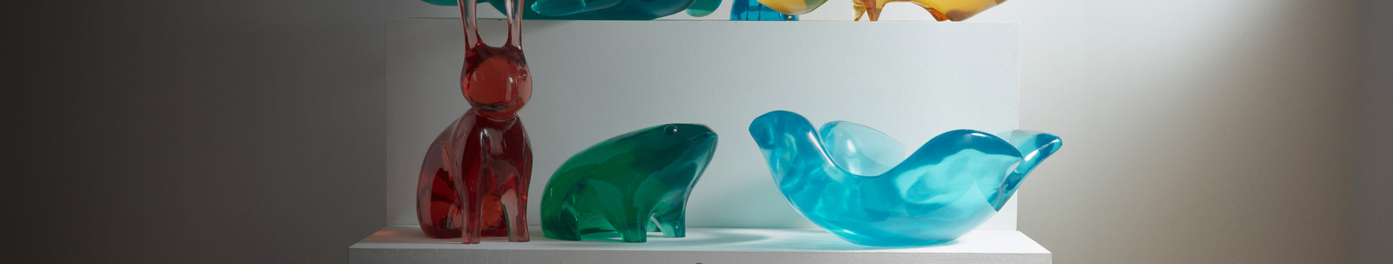 Colorful acrylic sculptures