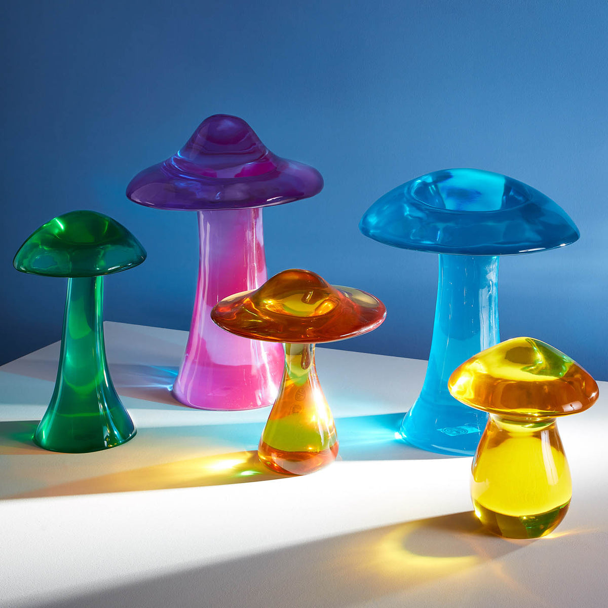 Acrylic Mushroom Objet Orange - styled view