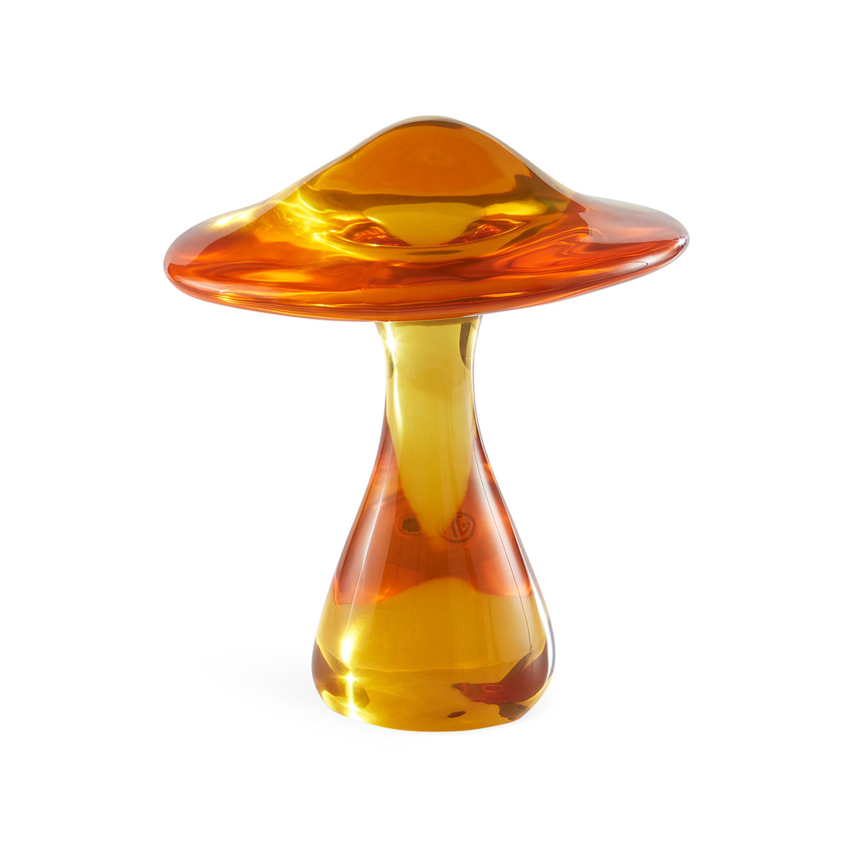 Acrylic Mushroom Objet Orange - front view
