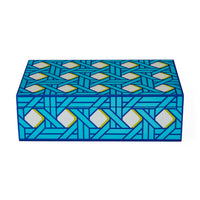 Basketweave Medium Lacquer Box - styled view