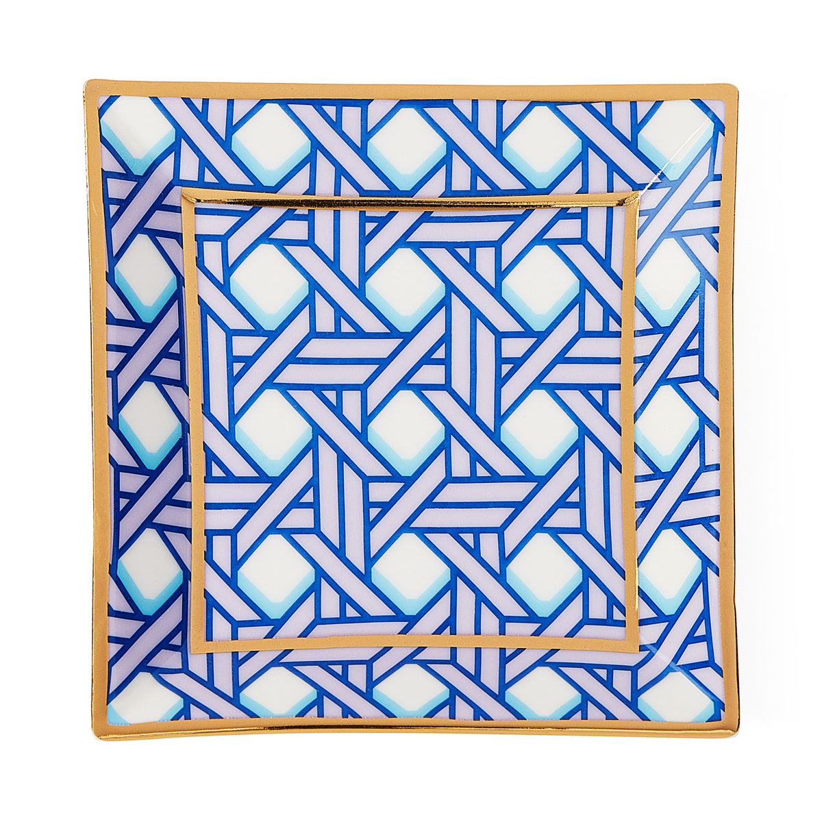 Basketweave Square Tray - front view