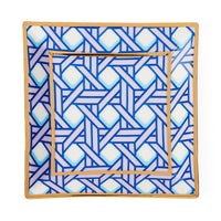 Basketweave Square Tray - front view