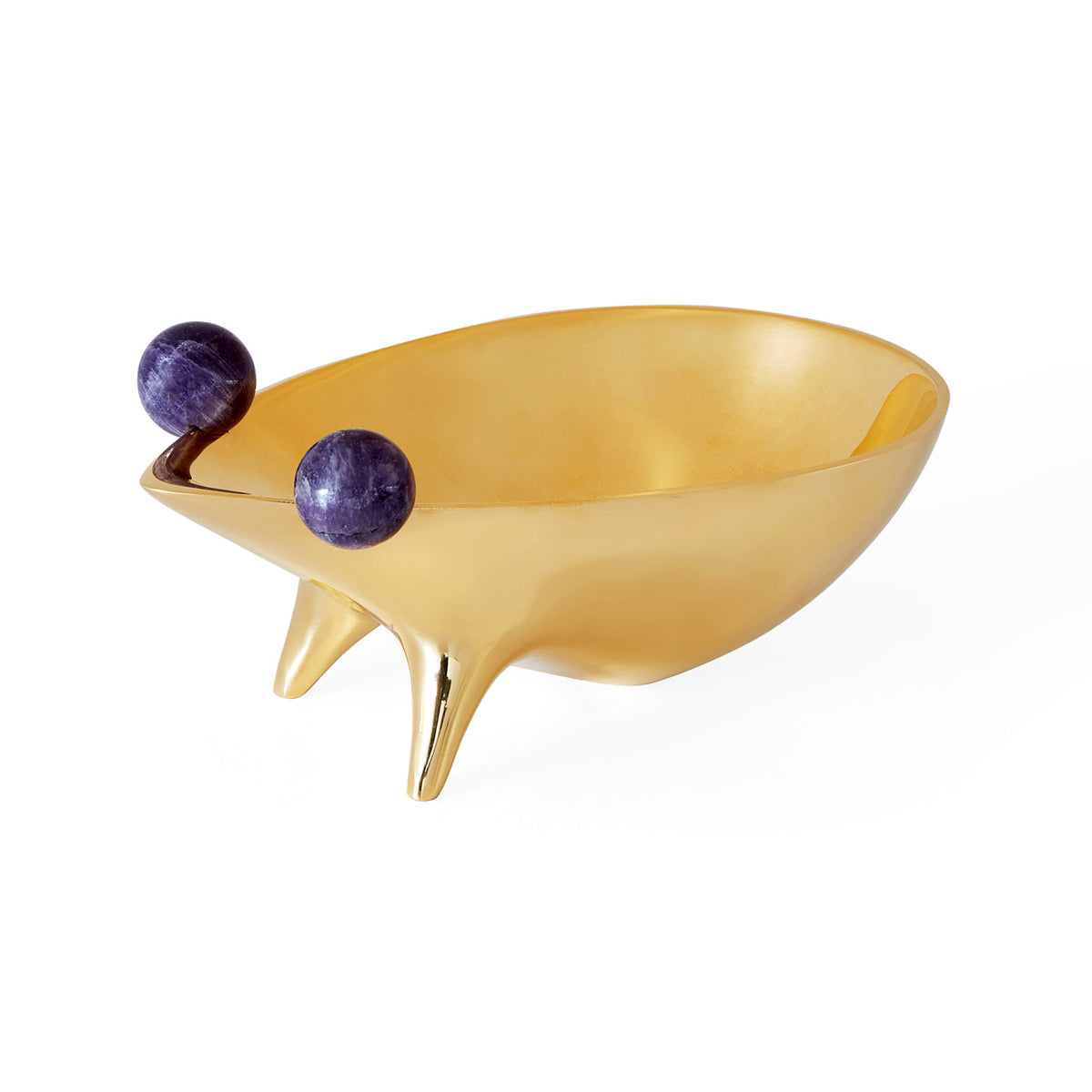 Brass Frog Bowl - front view