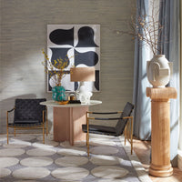 Eden Cinched Vase with Brussels Y Base Dining Table