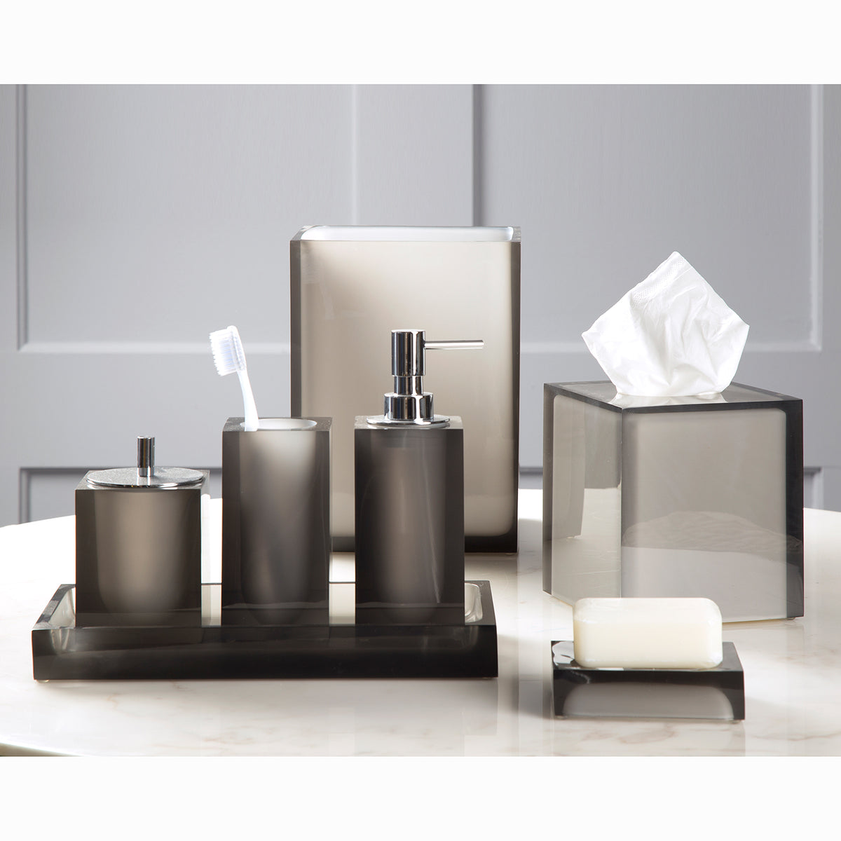 hollywood bath collection smoke - styled view