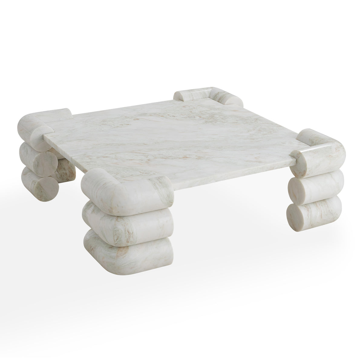 Circuit Marble Cocktail Table - angle view