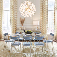 jacques dining table rider dining chairs newport dinnerware - styled view