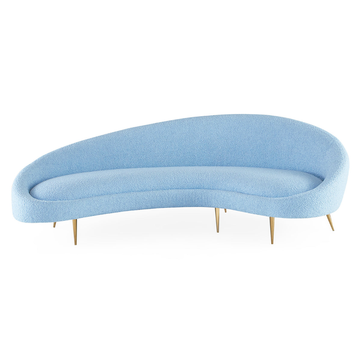Ether Curved Sofa in Cirrus Sky Front View
