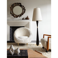 ether chair bergamo ice talitha pillow - styled view