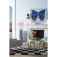 op art lacquer boxes stacked reform cabinet - styled view