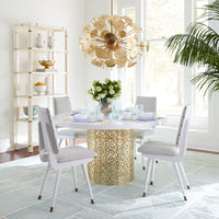 cabana glassware nixon dining table - styled view