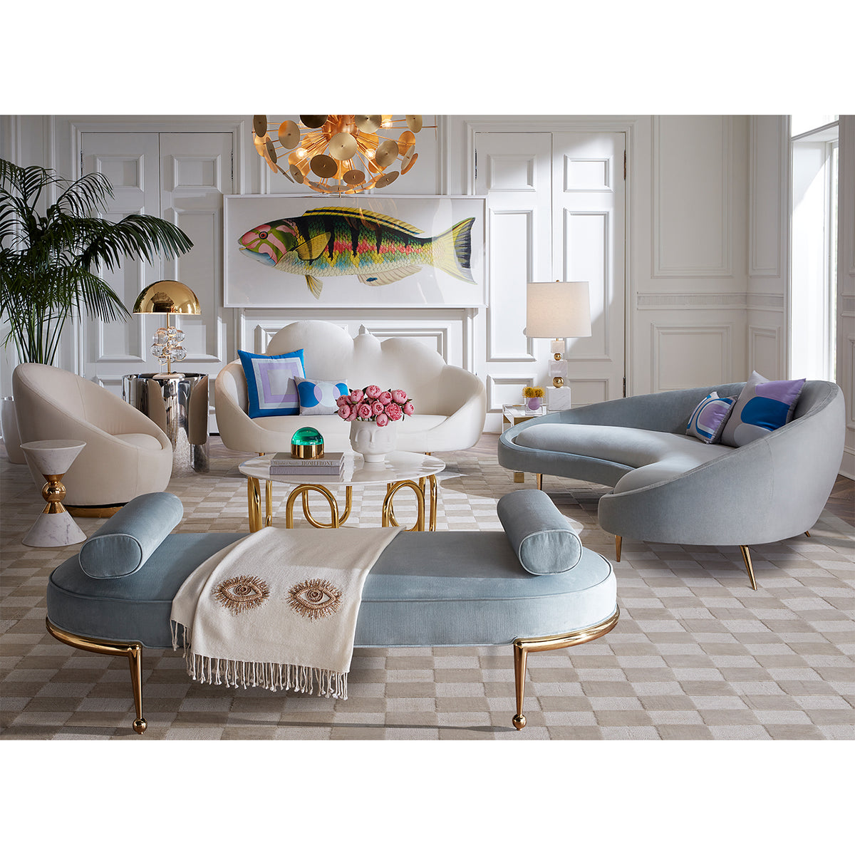 ether sofa chair collection living room - styled view