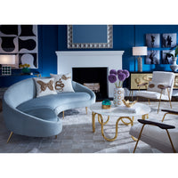 scalinatella cocktail table ether curved sofa ingmar chairs living room - styled view