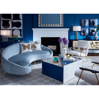 ether curved sofa torino nesting cocktail table ingmar chairs living room - styled view