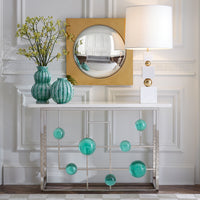 globo convex mirror globo fretwork console - styled view