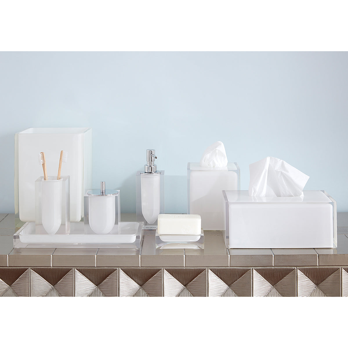 hollywood bath collection clear - styled view 1