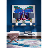 large op art lacquer box jacques console cheval table lamps - styled view