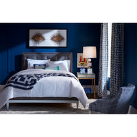 delphine tall side table totem table lamp lampert bed bedroom - style view