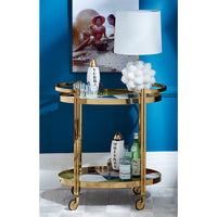 torino bar cart rocket decanters georgia table lamp - styled view 2