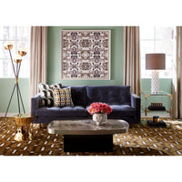 dora maar pedestal bowl talitha starburst cocktail table ford sofa - styled view