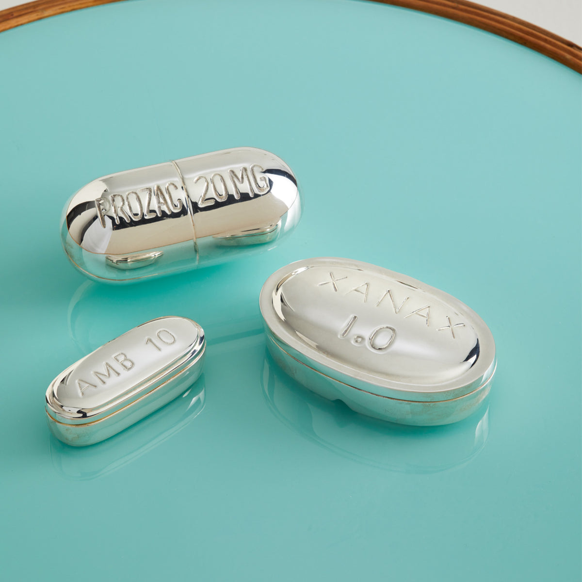 brass pill box collection - styled view 3