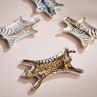 tiger stacking dish gold porcelain - front view
