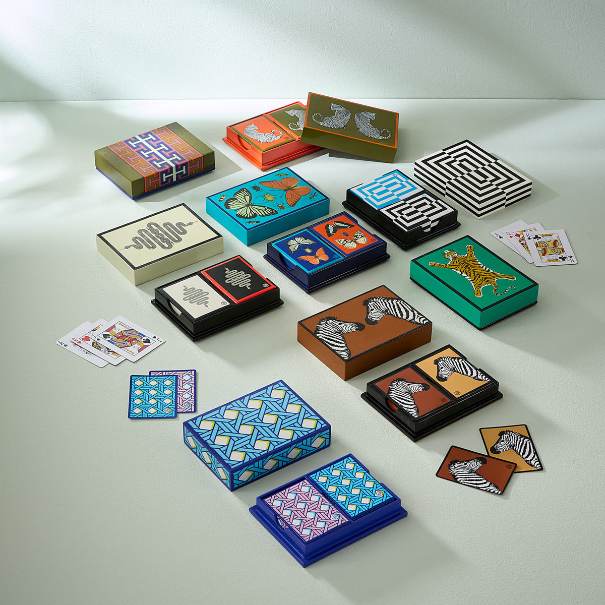Zebras Lacquer Card Set - card games view
