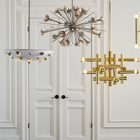 sputnik chandelier - fall styled view