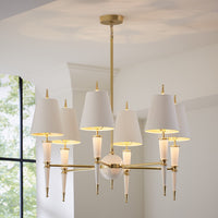 versailles chandelier white - styled view