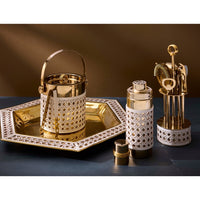Basketweave Barware Set - styled view