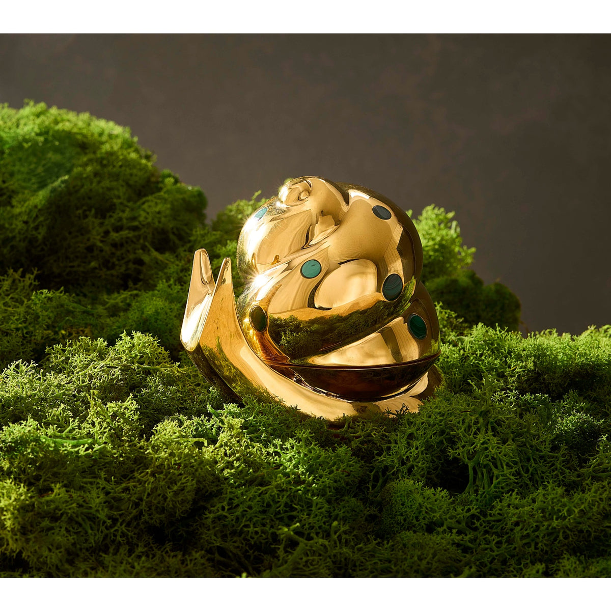 Brass Snail Box - styled view