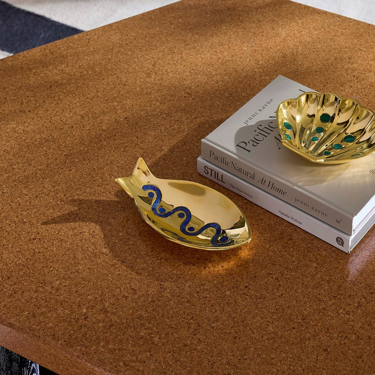 Brass Fish Tray - styled view