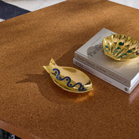 Brass Fish Tray - styled view