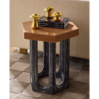 Brass Mushroom Small Box with Coliseum Accent Table