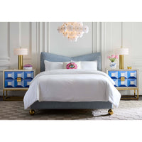 Sorrento Two-Drawer Console in bedroom - front view