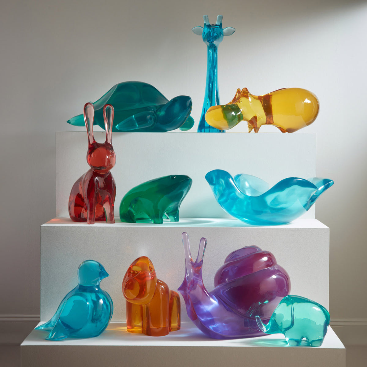 giant acrylic snail purple - styled view