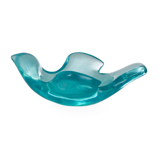 Giant Acrylic Blue Bird Bowl - styled view