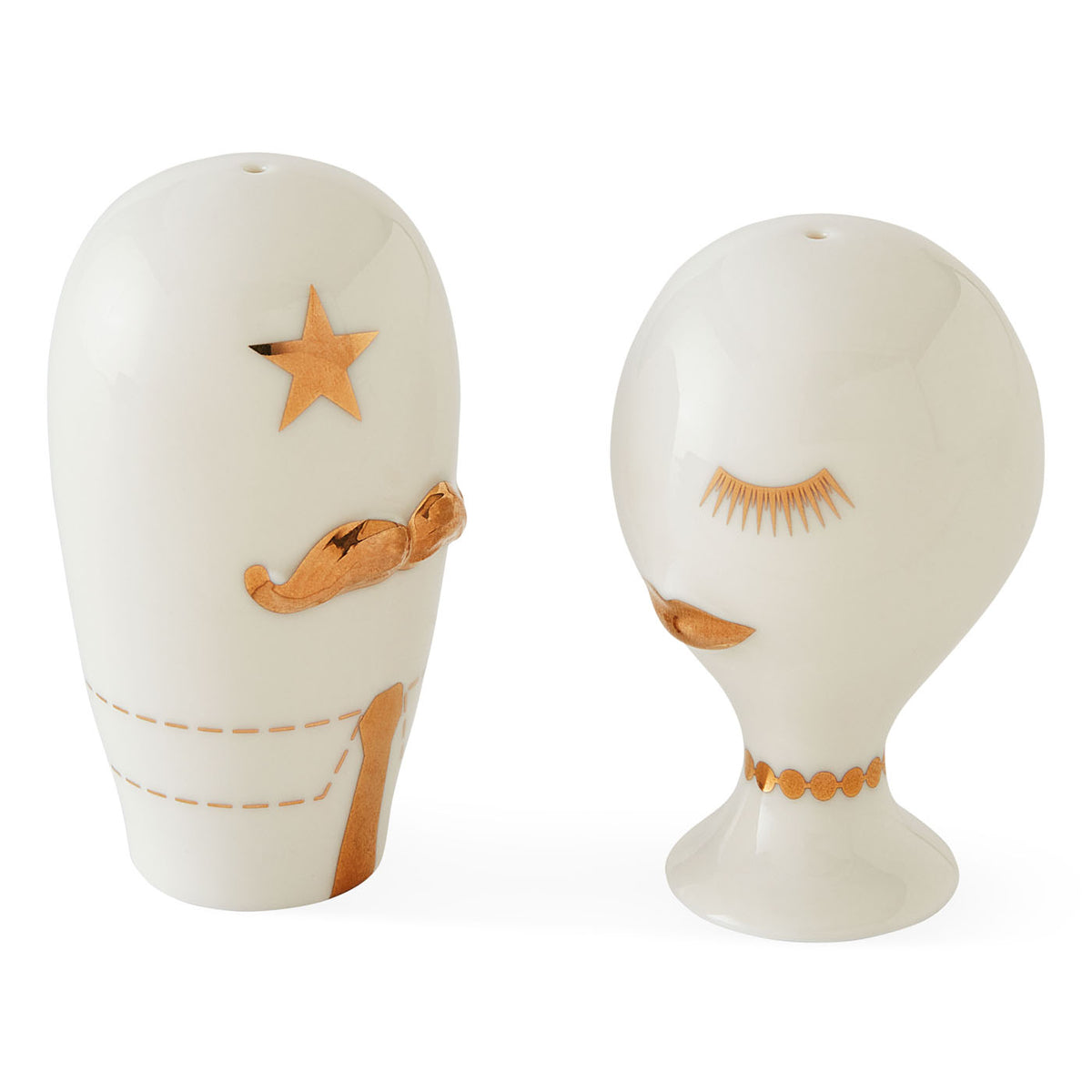 Gilded Mr Mrs Salt and Pepper Set - box view