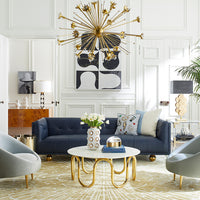 scalinatella cocktail table claridge sofa ether chairs living room - styled view