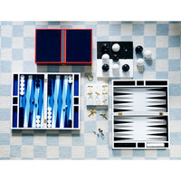 brass tic-tac-toe set - styled view