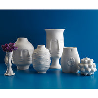 muse pottery collection blue background - styled view