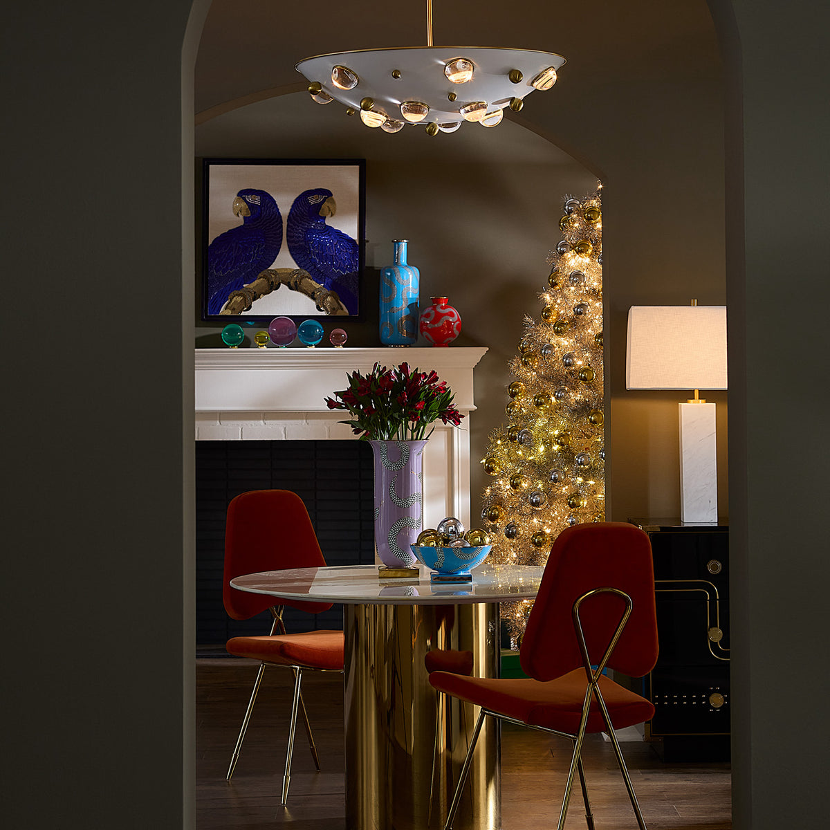 Macaw Beaded Art - holiday shot